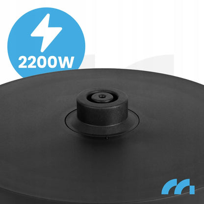 MalTec Boily5000-BL stiklinis elektrinis virdulys su temperatūros reguliavimu ir „Keep Warm“ funkcija, 1,7 l, 2200 W