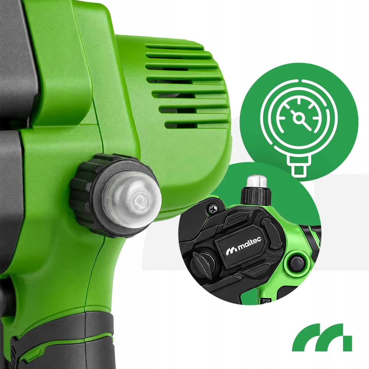 MalTec MasterCut800W akumuliatorinis grandininis šakų pjūklas, 21 V, 2 baterijos, 4 ir 6 colių kreipikliai