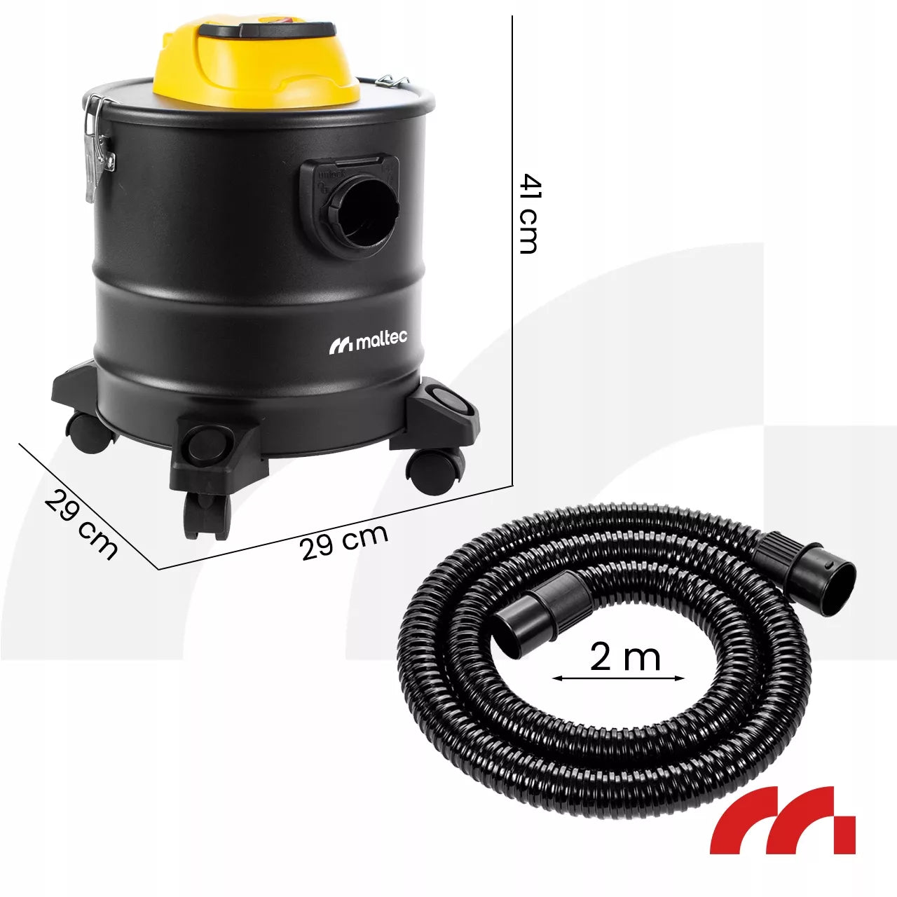 Maltec ML1800-ASH Pramoninis židinio ir pelenų siurblys, 18L, 1800W
