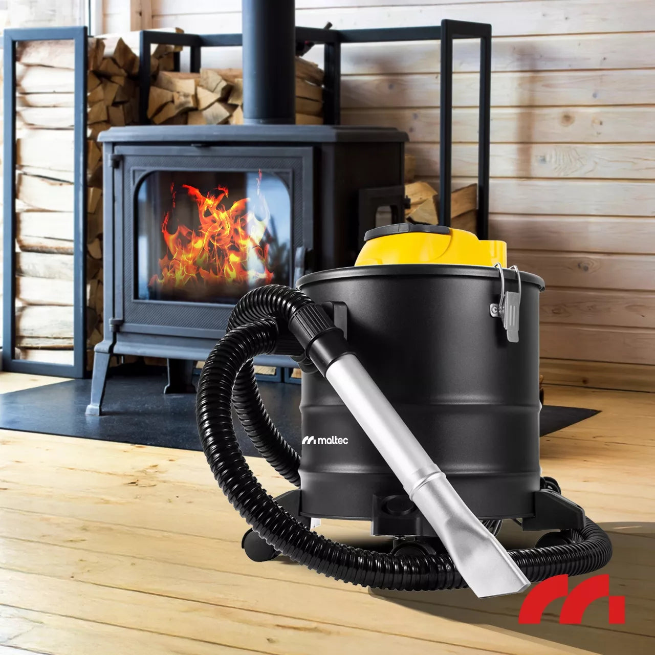 Maltec ML1800-ASH Pramoninis židinio ir pelenų siurblys, 18L, 1800W
