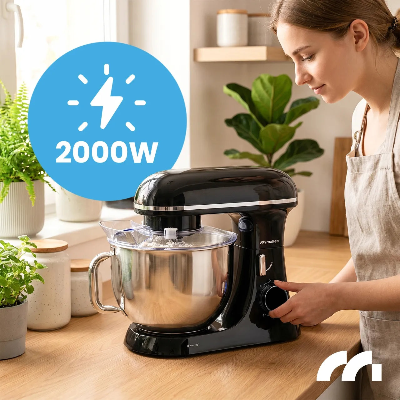 Maltec planetarinis virtuvinis robotas maišytuvas 7L 2000W