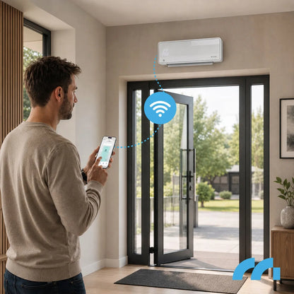 MalTec PT5800W-WH WiFi oro užuolaida su šildytuvu, 2000W
