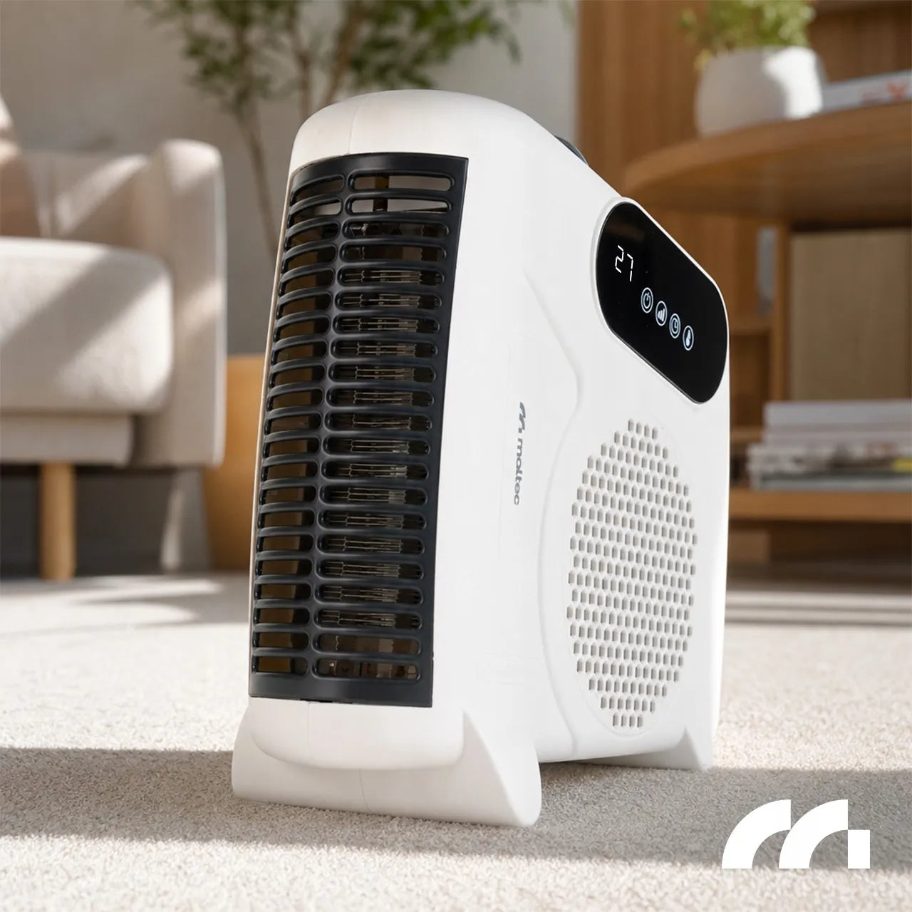 MalTec TH2000W elektrinis termoventiliatorius, 2000W su termostatu ir pulteliu