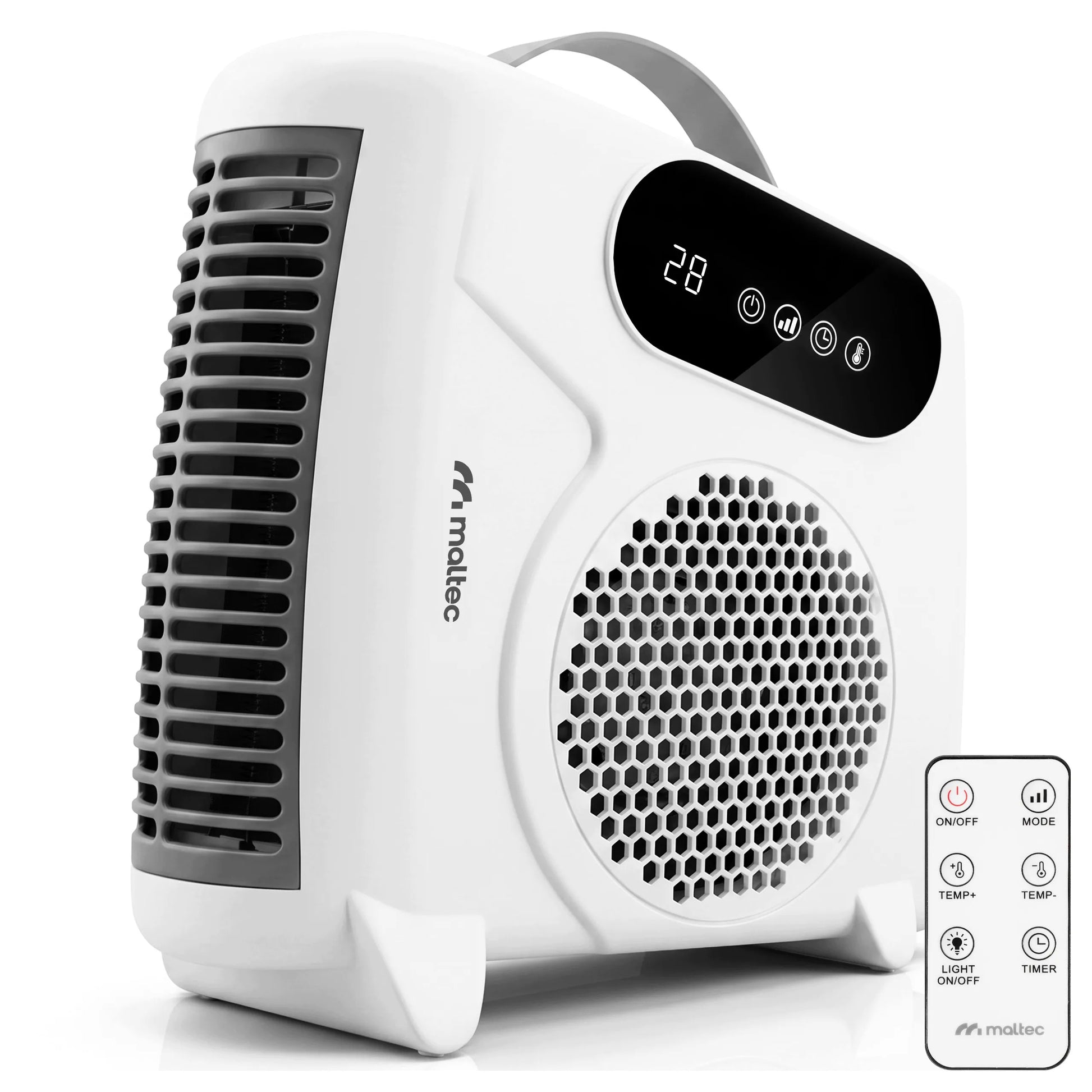 MalTec TH2000W elektrinis termoventiliatorius, 2000W su termostatu ir pulteliu