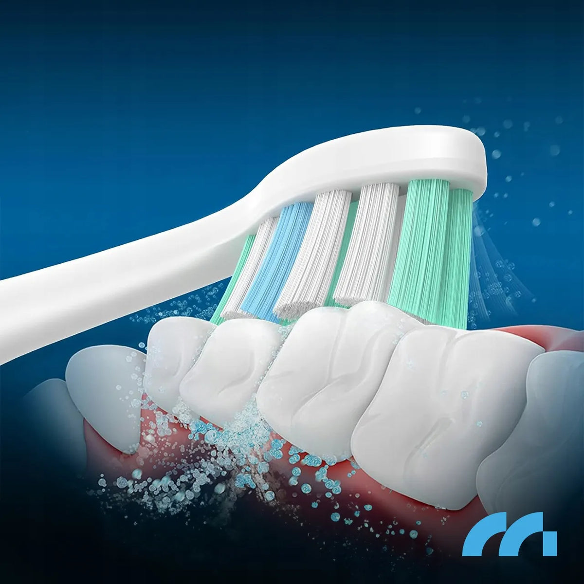 Maltec Toothie X1 WH soninis elektrinis dantų šepetėlis, 6 režimai, 6 antgaliai ir kelioninis dėklas