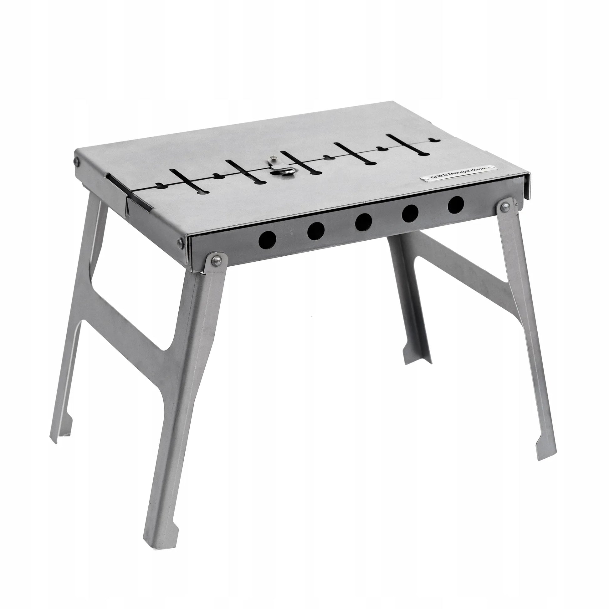 Mangal kepsninė lagaminas 6 iešmams, anglinė, sulankstoma, metalinė 3 mm