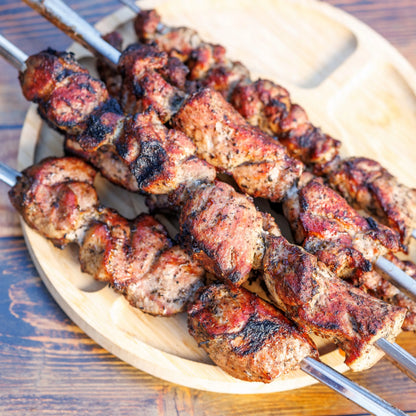Mangal kepsninė lagaminas 6 iešmams, anglinė, sulankstoma, metalinė 3 mm