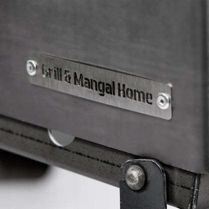 Mangal kepsninė lagaminas 6 iešmams, anglinė, sulankstoma, metalinė 3 mm