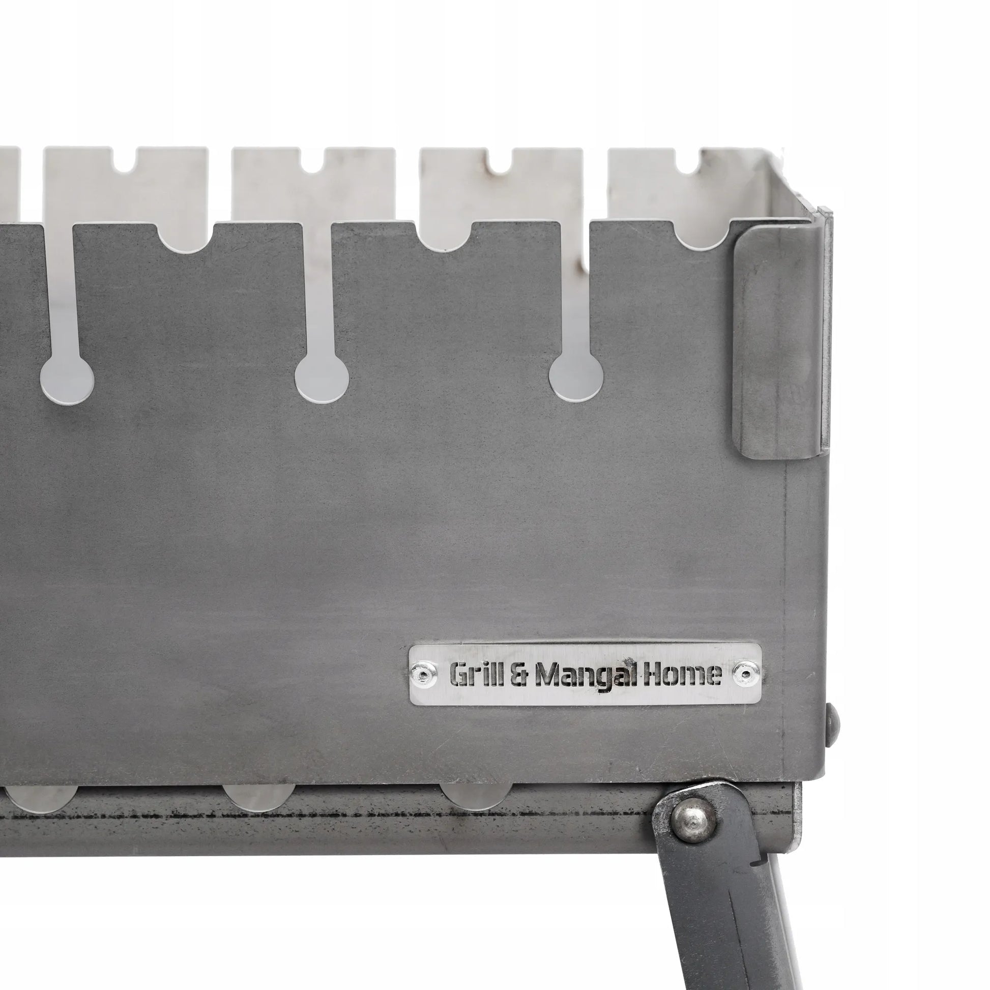 Mangal kepsninė lagaminas 6 iešmams, anglinė, sulankstoma, metalinė 3 mm