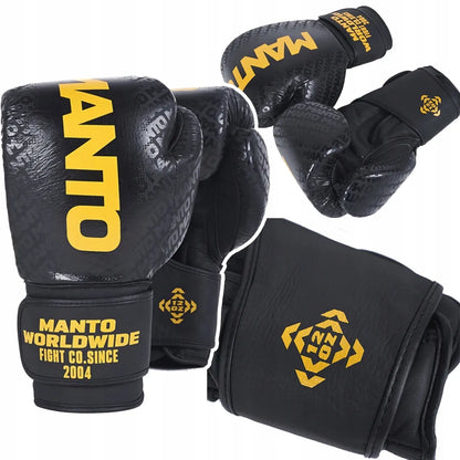 Manto Prime 2.0 PRO juodos bokso treniruočių pirštinės, 16 oz
