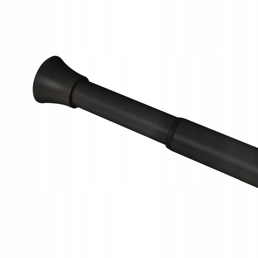 Mardom įtempiamas dušo užuolaidų strypas, reguliuojamas 90–140 cm, juodas