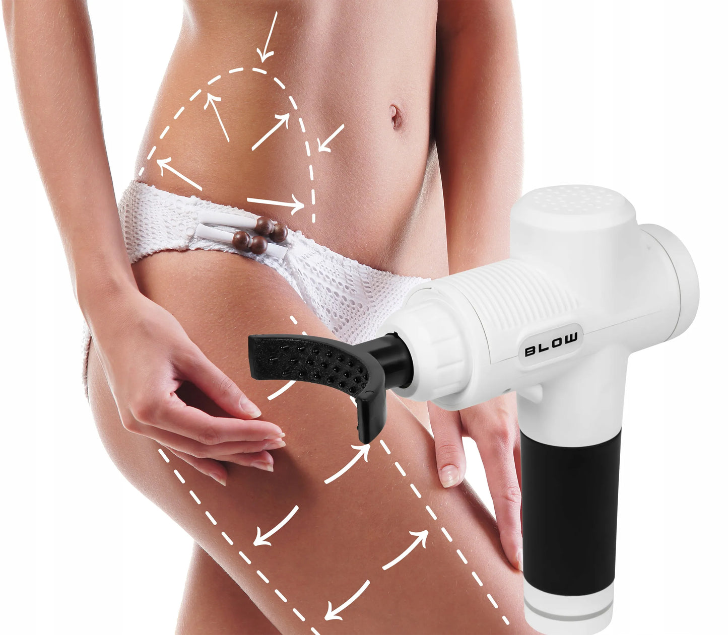 Masažinis pistoletas nugarai ir kūnui „Massage Gun“ PRO rinkinys su 10 antgalių