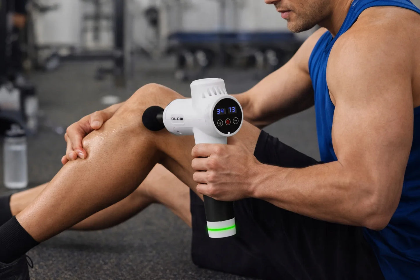 Masažinis pistoletas nugarai ir kūnui „Massage Gun“ PRO rinkinys su 10 antgalių