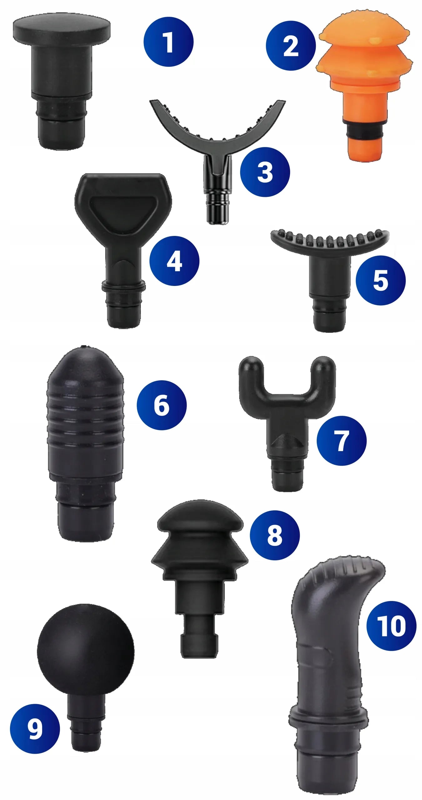 Masažinis pistoletas nugarai ir kūnui „Massage Gun“ PRO rinkinys su 10 antgalių