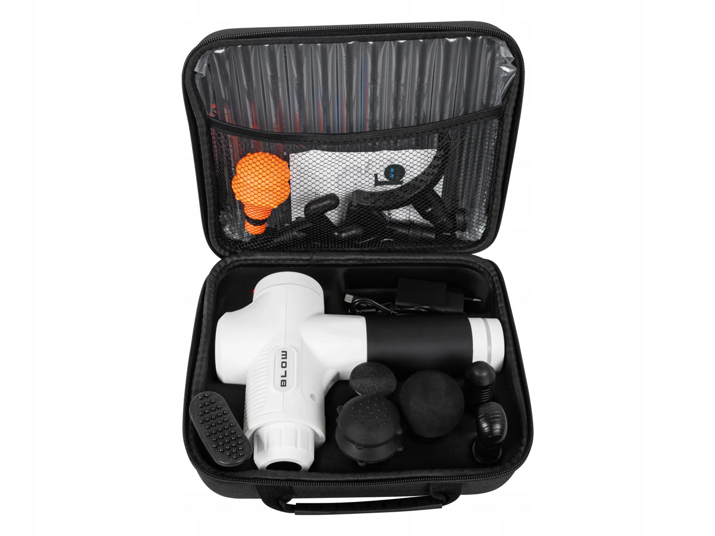 Masažinis pistoletas nugarai ir kūnui „Massage Gun“ PRO rinkinys su 10 antgalių