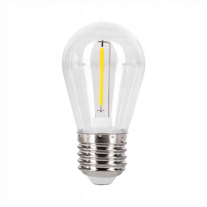 Masterled šviečianti sodo girlianda 20 m, 20x LED E27 lemputės + vandeniui atsparus laidas