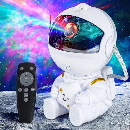 MAXSELL žvaigždžių projektorius „Astronautas“ – naktinė lempa vaikams su nuotolinio valdymo pulteliu