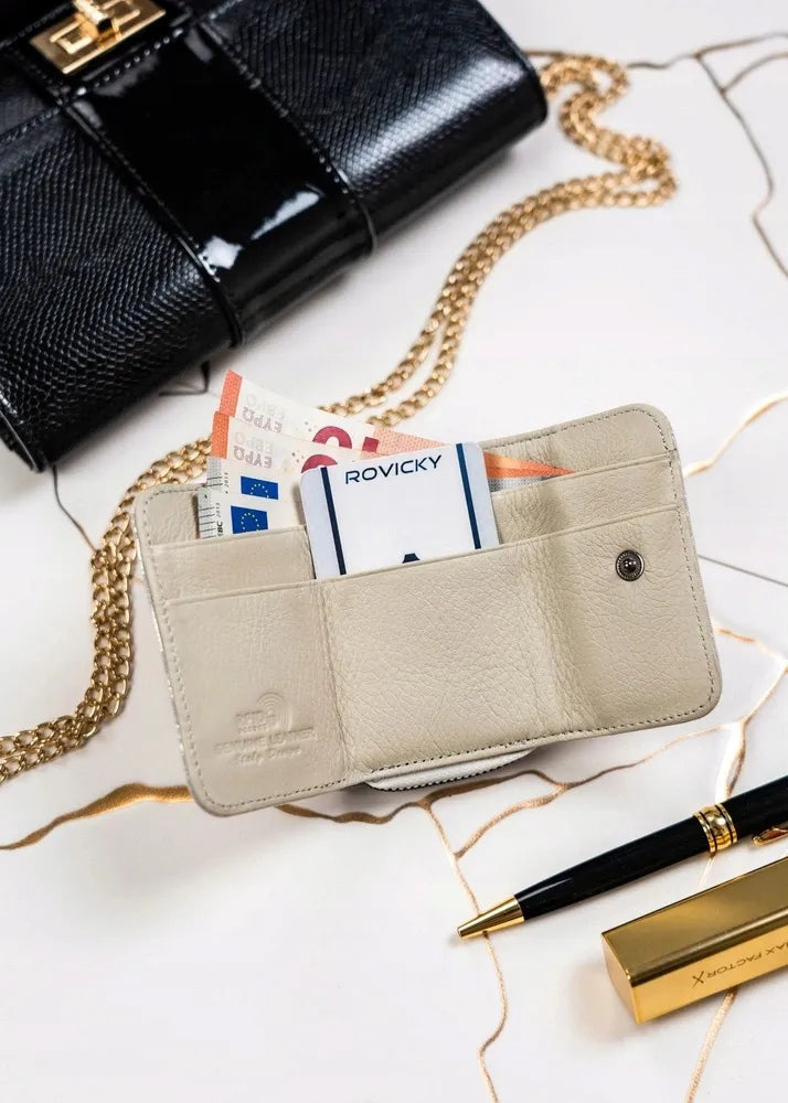 Maža blizganti Lorenti moteriška piniginė su RFID