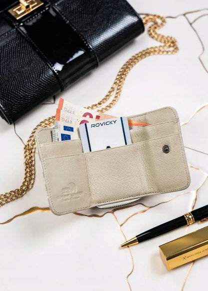 Maža blizganti Lorenti moteriška piniginė su RFID