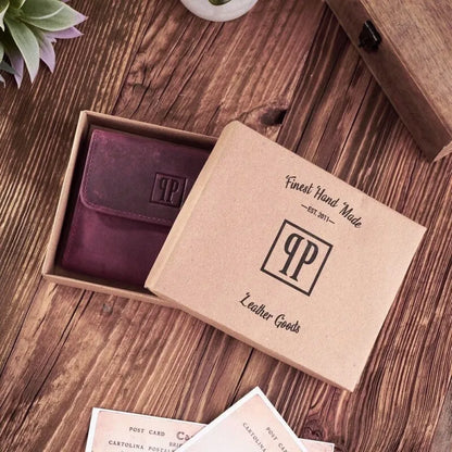 Maža odinė moteriška piniginė su RFID apsauga, rožinė, vintažinė, Paolo Peruzzi