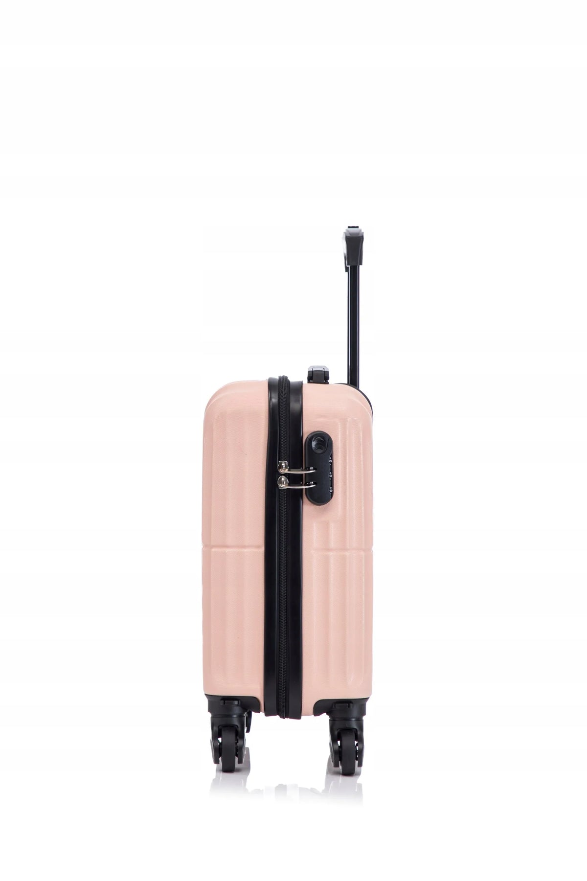 Mažas rankinis bagažas 40 × 30 × 20, ABS lagaminas su nuimamais ratukais, Ryanair, rožinis