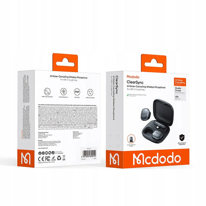 Mcdodo ClearSync belaidis atlapo mikrofonas su AI telefonams USB-C Lightning