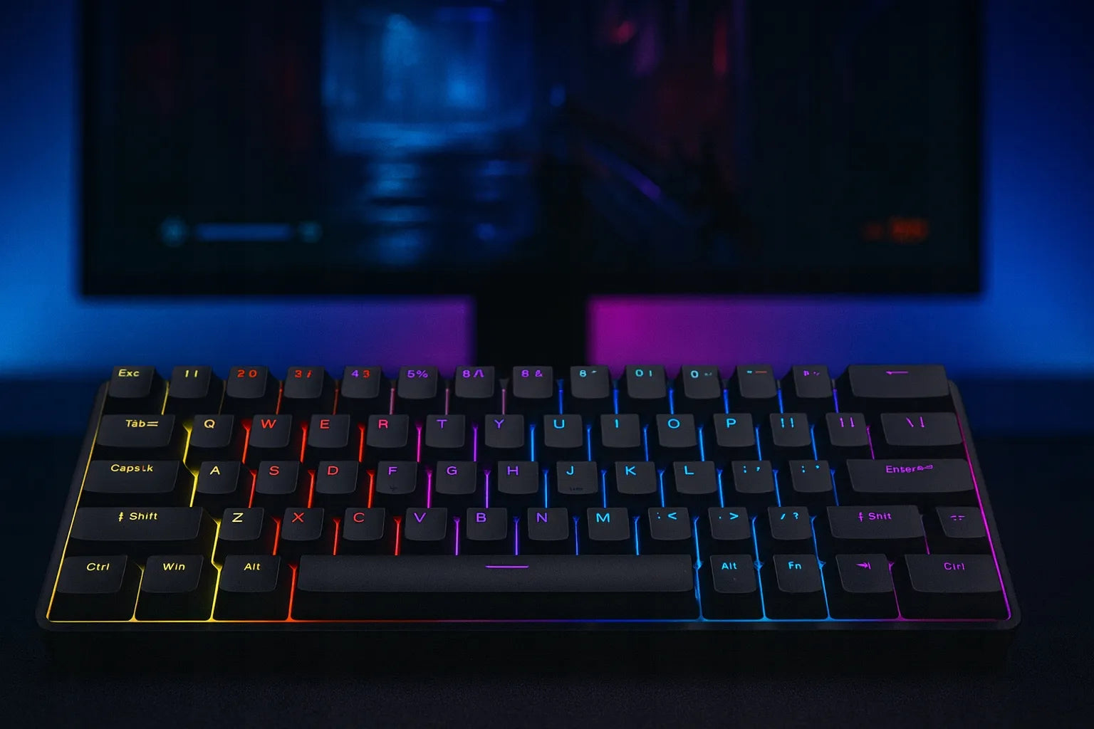 Mechaninė žaidimų klaviatūra Pantherise 68 KeyTech, RGB apšvietimas