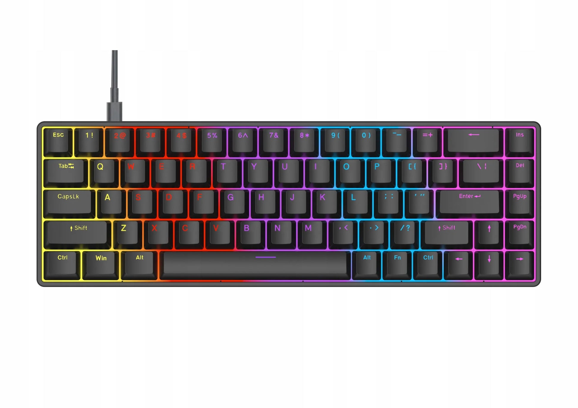 Mechaninė žaidimų klaviatūra Pantherise 68 KeyTech, RGB apšvietimas