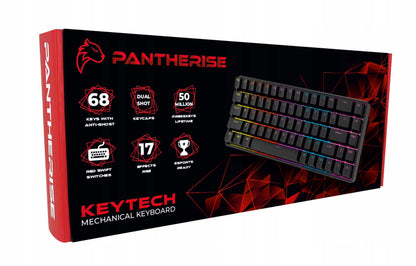 Mechaninė žaidimų klaviatūra Pantherise 68 KeyTech, RGB apšvietimas