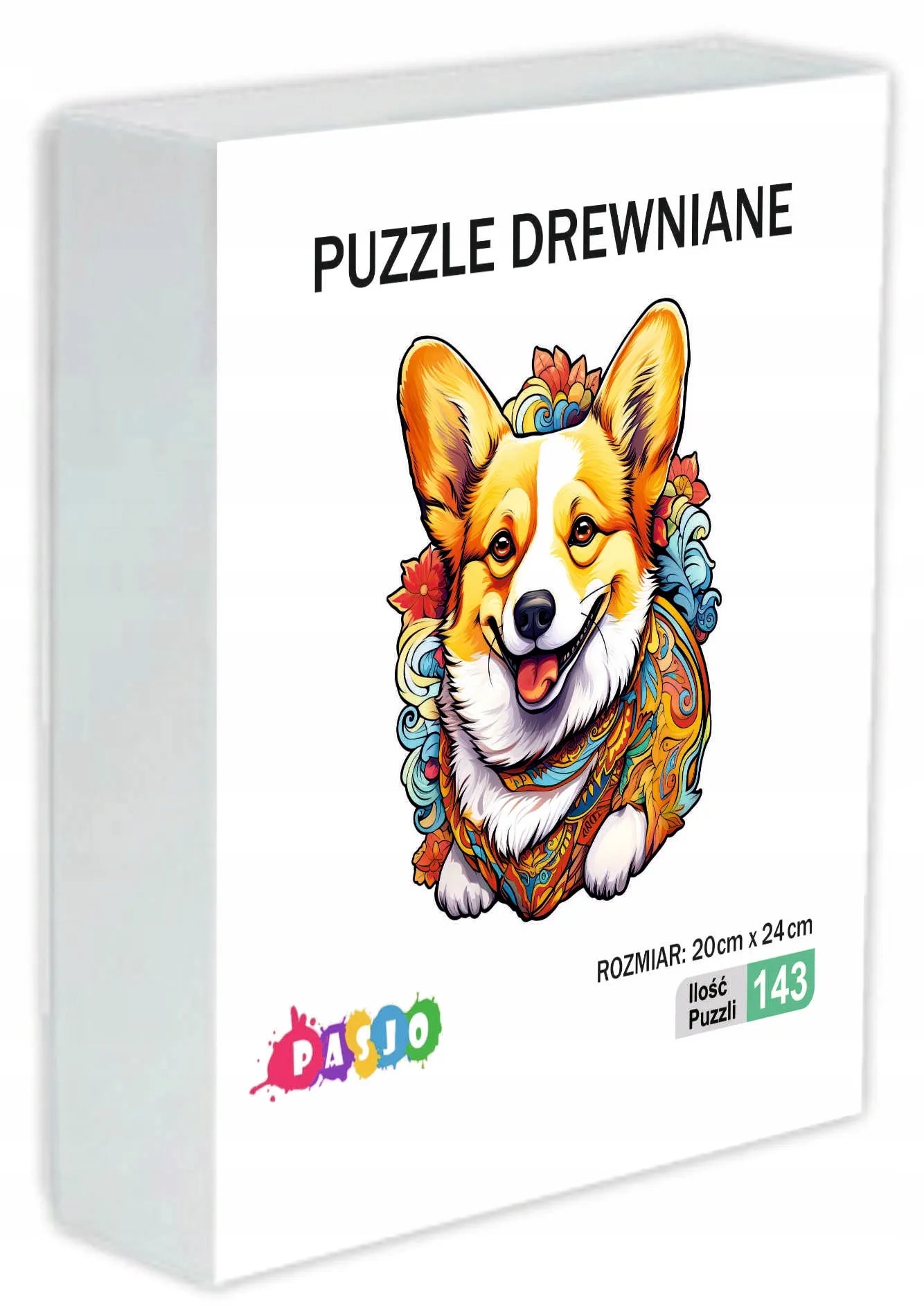 Mediniai dėlionės vaikams 143 elementai Welsh Corgi dovana vaikams