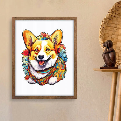 Mediniai dėlionės vaikams 143 elementai Welsh Corgi dovana vaikams