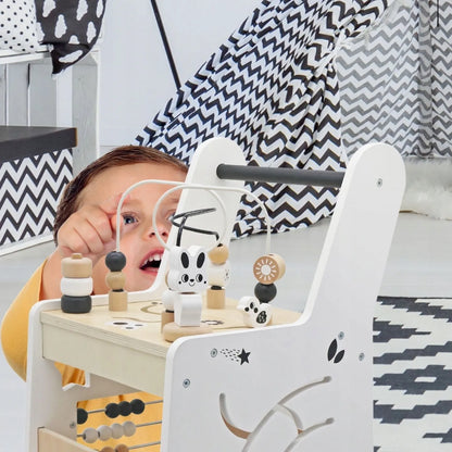 Medinis edukacinis vaikštynė-staliukas 6-viename Active Hobby