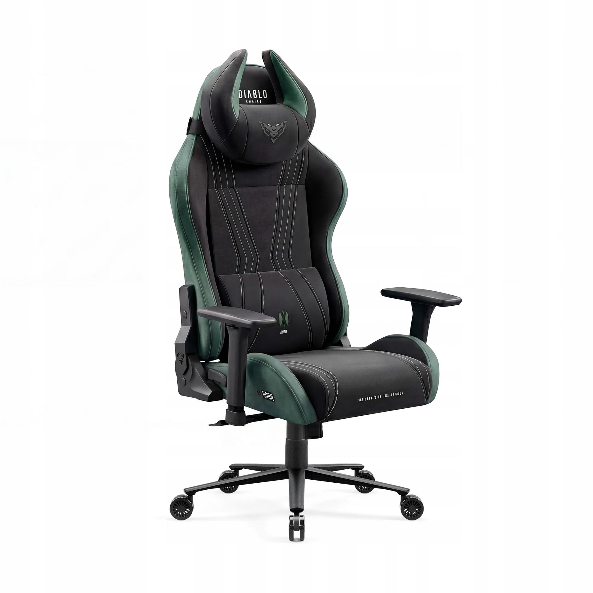 Medžiaginė žaidimų kėdė DIABLO X-Horn 2.0 Normal, žalia (Forest Green)