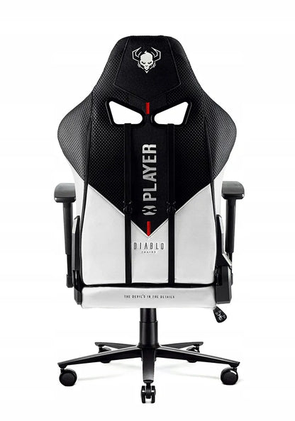 Medžiaginė žaidimų kėdė DIABLO X-Player 2.0 Normal Size, balta-juoda