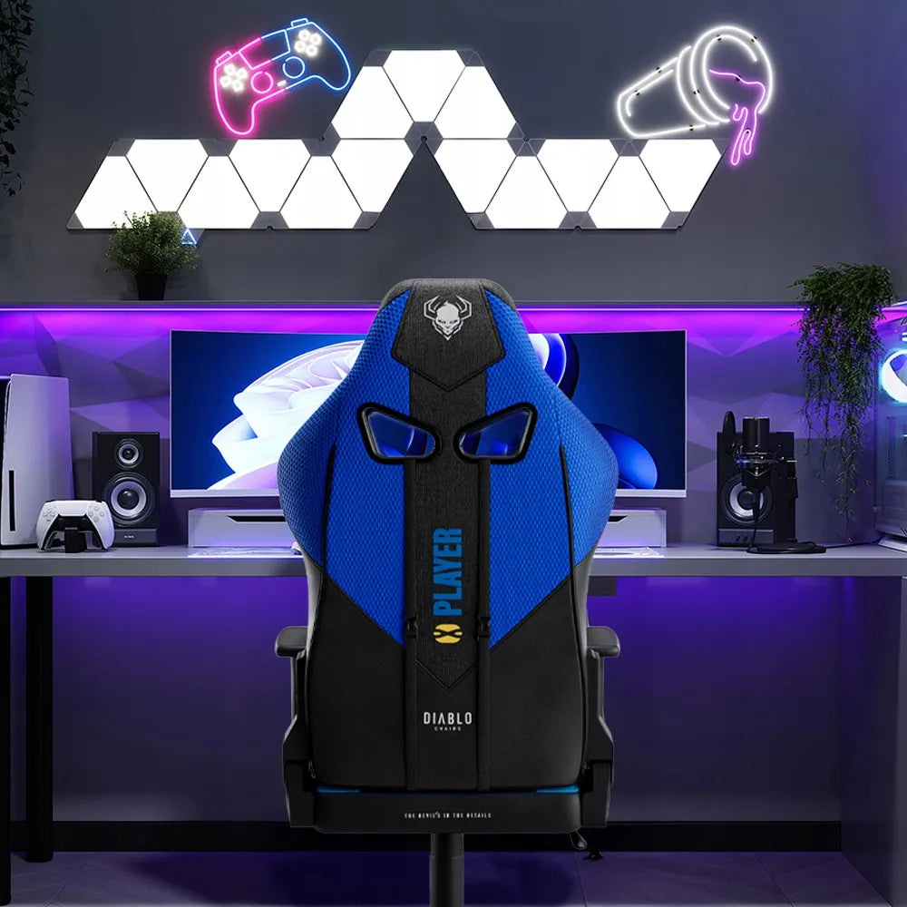 Medžiaginė žaidimų kėdė DIABLO X-Player 2.0 Normal Size, Frost Black