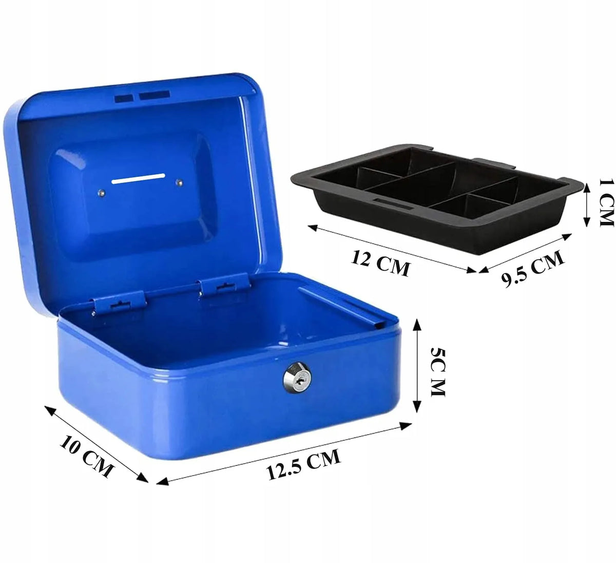 Mėlyna rakinama pinigų dėžutė „KNU-01 Blue“