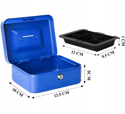 Mėlyna rakinama pinigų dėžutė „KNU-01 Blue“