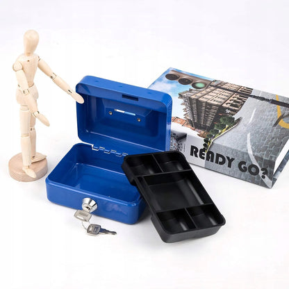 Mėlyna rakinama pinigų dėžutė „KNU-01 Blue“