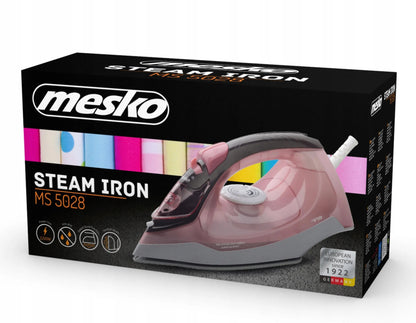 Mesko MS 5028 garinis lygintuvas, 2600 W, keraminis padas, savivalos funkcija, ANTI-DRIP, ANTI-CALC