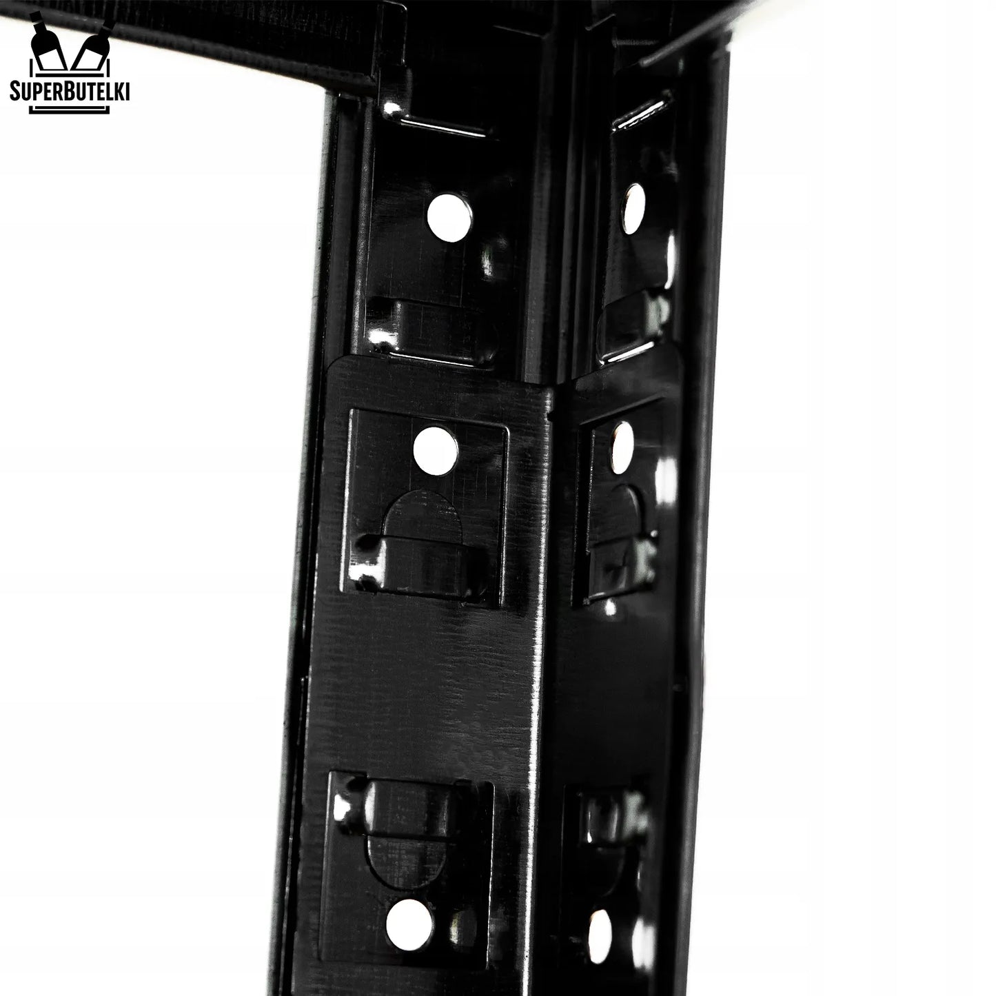 Metalinė sandėlio lentyna 180x90x40 – tvirta dirbtuvių ir garažo lentyna, juoda