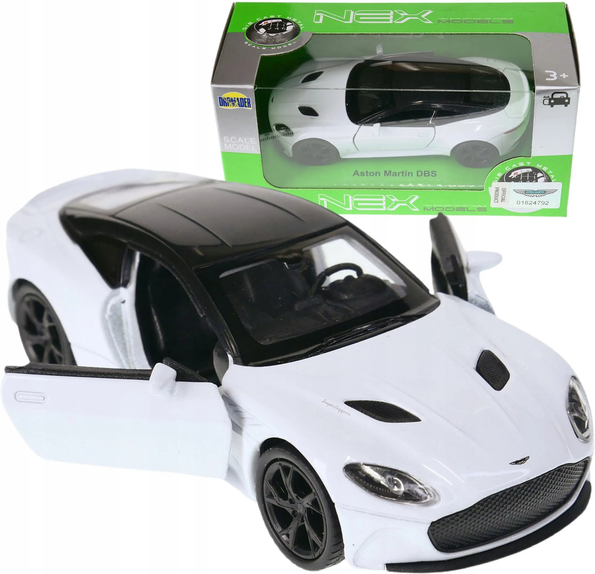 Metalinis „Aston Martin DBS“ modelis, 1:34–1:39 mastelis, Welly Nex
