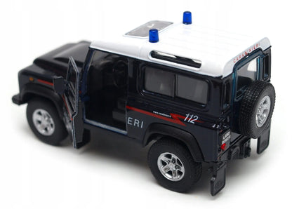 Metalinis automobilio modelis Welly Land Rover Defender Carabinieri, 1:34–1:39
