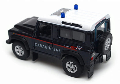 Metalinis automobilio modelis Welly Land Rover Defender Carabinieri, 1:34–1:39