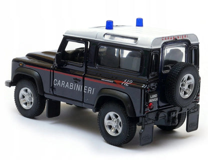 Metalinis automobilio modelis Welly Land Rover Defender Carabinieri, 1:34–1:39