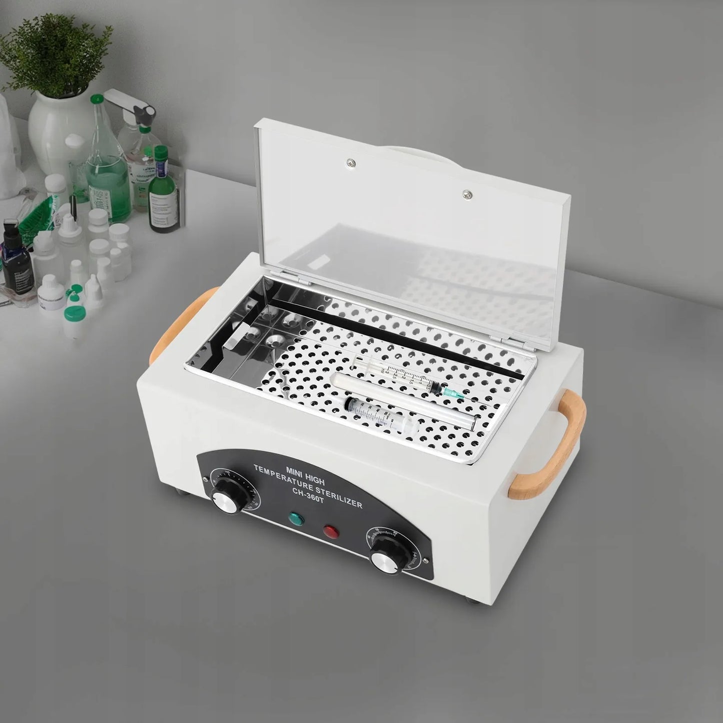 Metalinių įrankių sterilizatorius Soulima 300W 220V, temperatūros reguliavimas 0-60 min, 2L talpa