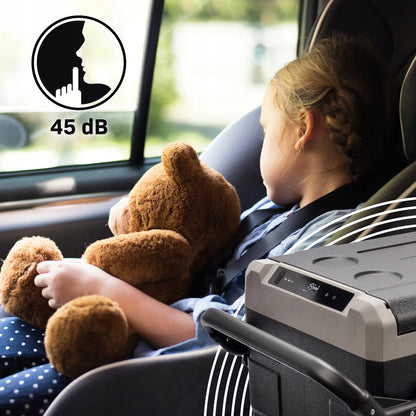 Meteor TSW60 kompresorinis nešiojamas šaldytuvas, skirtas piknikui ir žvejybai, Bluetooth, 60 l