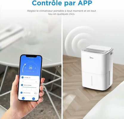 „Midea“ MDD0Z-12DEN7-QA3 oro sausintuvas „Anti-Mould“, 12 l/24 val., išmanusis