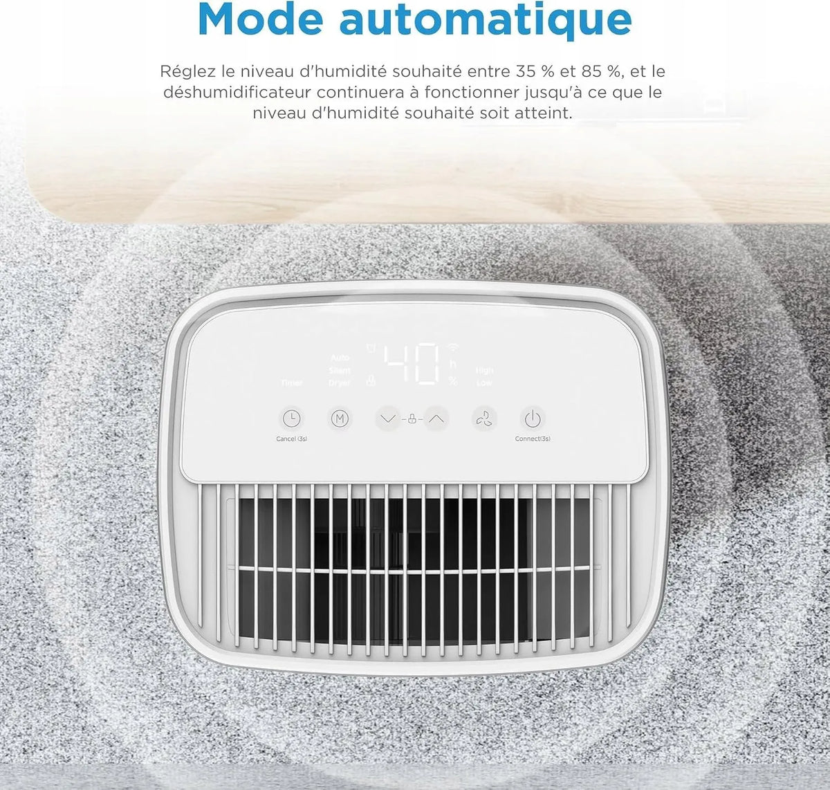 „Midea“ MDD0Z-12DEN7-QA3 oro sausintuvas „Anti-Mould“, 12 l/24 val., išmanusis