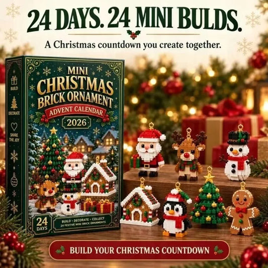 „Mini Christmas Brick“ 24 dienų advento kalendorius – kalėdinis miestelis, staigmenų rinkinys