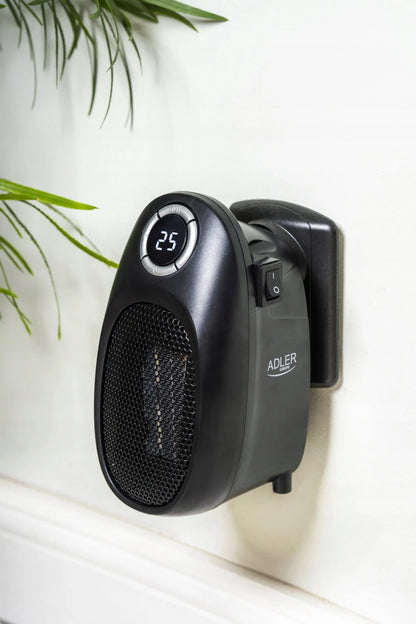 MINI ELEKTRINIS ŠILDYTUVAS ADLER MINI 7726 TERMOVENTILIATORIUS ŠILDYKLĖ SU LAIKMAČIU IR REGULIAVIMU